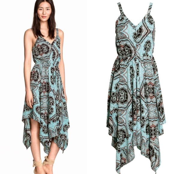 h&m handkerchief dress